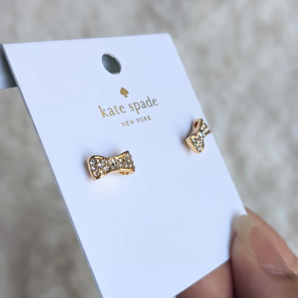 KATE SPADE ♠️ NY Ready Set Bow Gold Stud Earrings